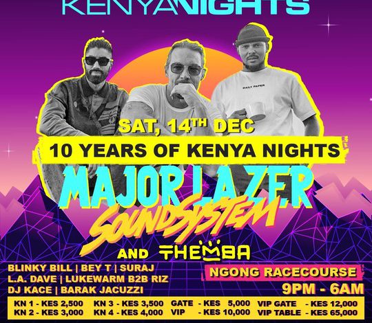 Kenya Nights 10th Anniversary w/ Major Lazer Sound System & Themba